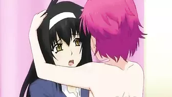 Futanari Fucks Girl on Bed in Hentai Cartoon Anime