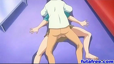 Two Horny Cartoon Couple Fucking Very Hot, hentai,  anime