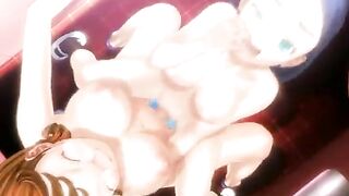 Hentai Cartoon Anime Featuring Big Busted Shemale Poking Hard in Tight Pussy