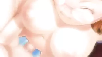 Hentai Cartoon Anime Featuring Big Busted Shemale Poking Hard in Tight Pussy