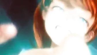 Hentai Cartoon Anime Featuring Big Busted Shemale Poking Hard in Tight Pussy