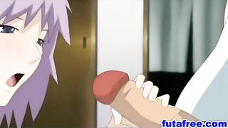 Futagirl Fucking Threesome With Two Friends, hentai,  cartoon,  anime,  threesome,  friends