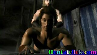 Hardcore Bareback Fucking of Muscular Gay Couple in Anime Hentai
