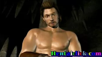 Hardcore Bareback Fucking of Muscular Gay Couple in Anime Hentai