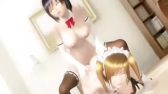 Shemale Maid Fucked and Cummed in Hardcore Hentai Anime
