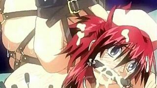 Tormented hentai babe poked hard by a dickgirl