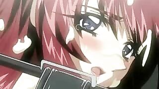 Tormented hentai babe poked hard by a dickgirl