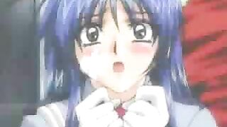 Hentai Shemale Fucks Tied Girl with Dildo in Cartoon Anime Porn