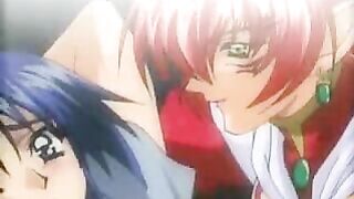 Hentai Shemale Fucks Tied Girl with Dildo in Cartoon Anime Porn