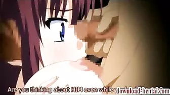 Hungry Busty Hentai Chick with Multiple Dicks in Anime Cartoon Big Tit Blowjob