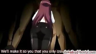 Hungry Busty Hentai Chick with Multiple Dicks in Anime Cartoon Big Tit Blowjob