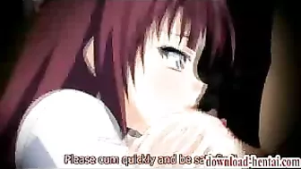 Hungry Busty Hentai Chick with Multiple Dicks in Anime Cartoon Big Tit Blowjob
