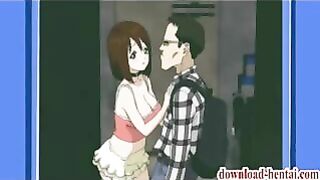 Hottie babe gets gangbanged in hardcore anime cartoon