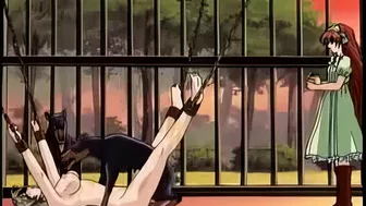 Hentai Babe with Dildo Fucks Shemale in Free Porn Cartoon