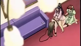 Hentai Babe with Dildo Fucks Shemale in Free Porn Cartoon