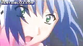 Anime Gets Pinched and Fucked in DoGGyStyle with Big Tits