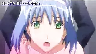 Anime Gets Pinched and Fucked in DoGGyStyle with Big Tits