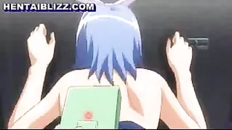 Anime Gets Pinched and Fucked in DoGGyStyle with Big Tits