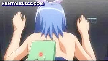 Anime Gets Pinched and Fucked in DoGGyStyle with Big Tits