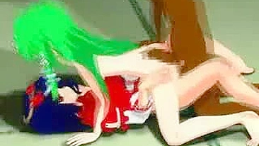 Anime Shemale Threesome Gangbang - Hardcore Hentai GangBang Fuck