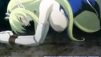 Anime Blowjob and Cum Scene with Bondage and Gangbang by Perverts