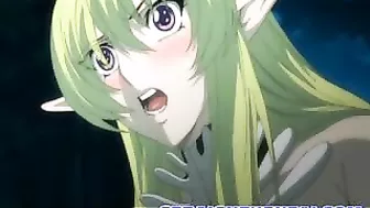 Anime Blowjob and Cum Scene with Bondage and Gangbang by Perverts