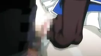 Anime Blowjob and Cum Scene with Bondage and Gangbang by Perverts