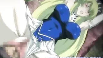 Anime Blowjob and Cum Scene with Bondage and Gangbang by Perverts