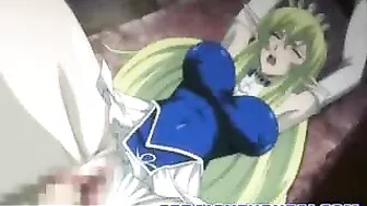 Anime Blowjob and Cum Scene with Bondage and Gangbang by Perverts