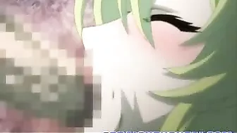 Anime Blowjob and Cum Scene with Bondage and Gangbang by Perverts