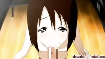 Hentai Cutie Gives Blowjob to Long Hard D