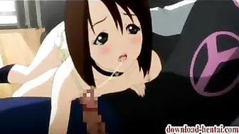 Hentai Cutie Gives Blowjob to Long Hard D