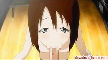 Hentai Cutie Gives Blowjob to Long Hard D