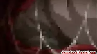 Tied up babe gets gangbanged by multiple partners in steamy hentai scene.