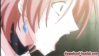 Tied up babe gets gangbanged by multiple partners in steamy hentai scene.