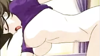 Busty hentai babe gets assfucked for the first time in steamy anime sex scene