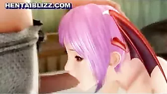 3D anime batgirl double penetration, 3d,  hentai,  batgirl,  anime,  DP