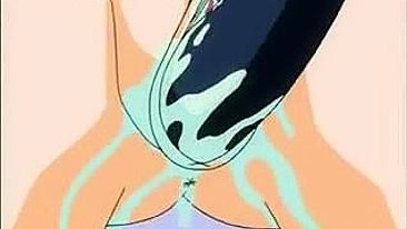 Roped and Fucked by Dildo Chicks - Tied Hentai Sex