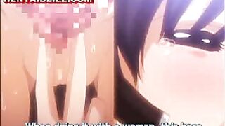 Bondage hentai muzzle gets fingered, bondage, hentide, muzzle, anime, roped, tied