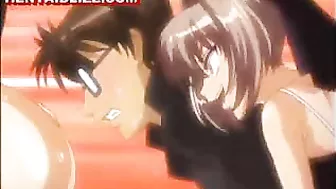 Bondage hentai muzzle gets fingered, bondage, hentide, muzzle, anime, roped, tied