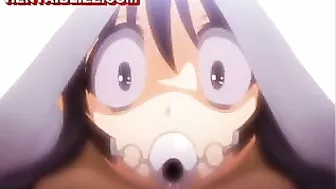 Bondage hentai muzzle gets fingered, bondage, hentide, muzzle, anime, roped, tied