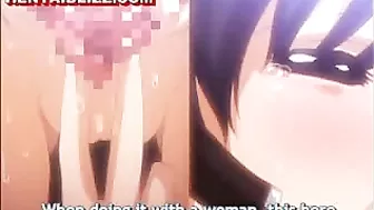 Bondage hentai muzzle gets fingered, bondage, hentide, muzzle, anime, roped, tied