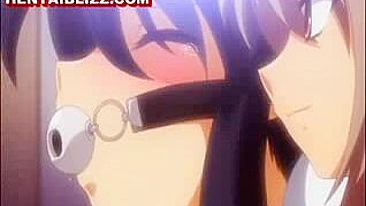 Bondage hentai muzzle gets fingered, bondage, hentide, muzzle, anime, roped, tied