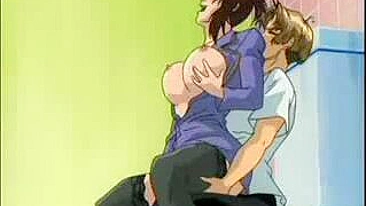 Busty Anime Milf Masturbates - Cartoon Hentai Porn Video