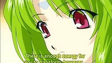 Busty hentai maid gets facial after hot sucking cock