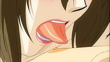 Busty hentai maid gets facial after hot sucking cock