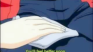 Busty hentai maid gets facial after hot sucking cock