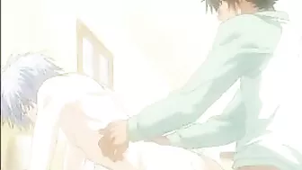 Boy Licks Firm Cock While Tied Up in Anime Porn Video