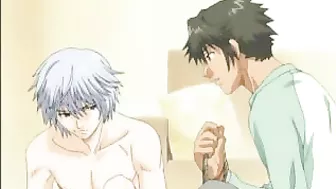 Boy Licks Firm Cock While Tied Up in Anime Porn Video