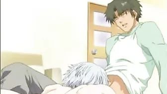 Boy Licks Firm Cock While Tied Up in Anime Porn Video